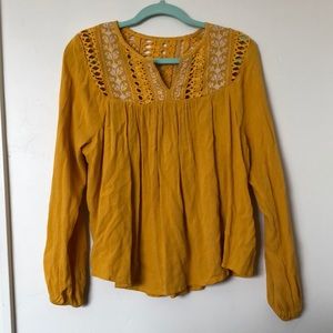 Mustard flowy top